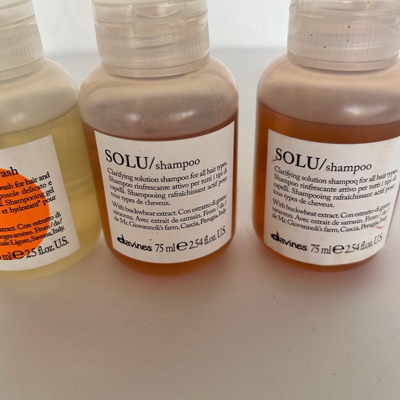 DAVINES SOLU CLARIFYING SHAMPOO BUNDLE SET OF 3 DELUXE TRAVEL SIZE - Picture 3 of 10